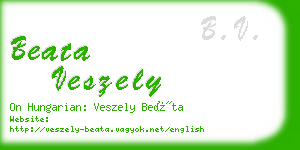 beata veszely business card